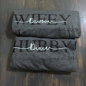Hubby and Wifey shirts